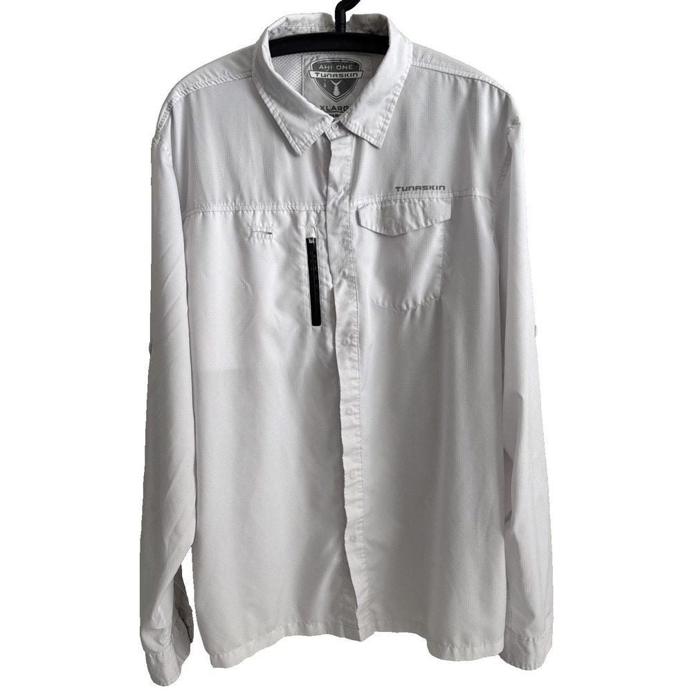 Tunaskin Ahi One Men's Long Sleeve XL Shirt Snap Closure Fisherman Vented